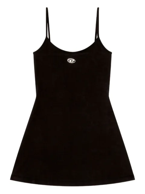 Diesel mini dress in cotton with Oval D logo Black A199180AHQH900