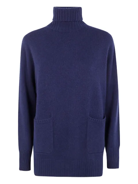 Drumohr roll-neck pocket sweater Blue L8K104RA