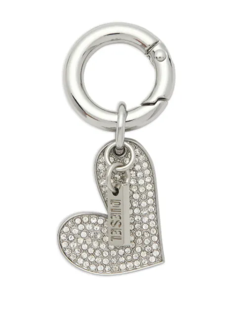 Diesel heart charm keyring Silver X10805P9132