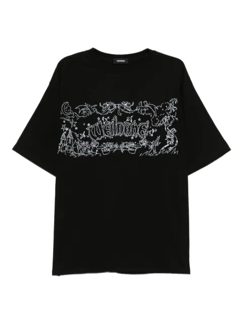 We11done logo-print T-shirt Black WDTT325730UBK