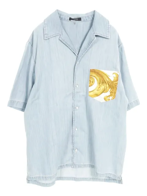 Versace Pre-Owned 2010s pocket short-sleeve shirt Blue 0998044
