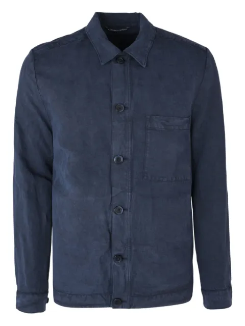 120% Lino buttoned giacca jacket Blue 32ELIM89RM000G409P