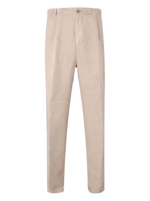 120% Lino Pleated trousers Neutrals 32ELIM29PV000G409P