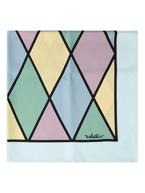 Valentino Garavani rhombelle-print scarf Blue WEI114XHK