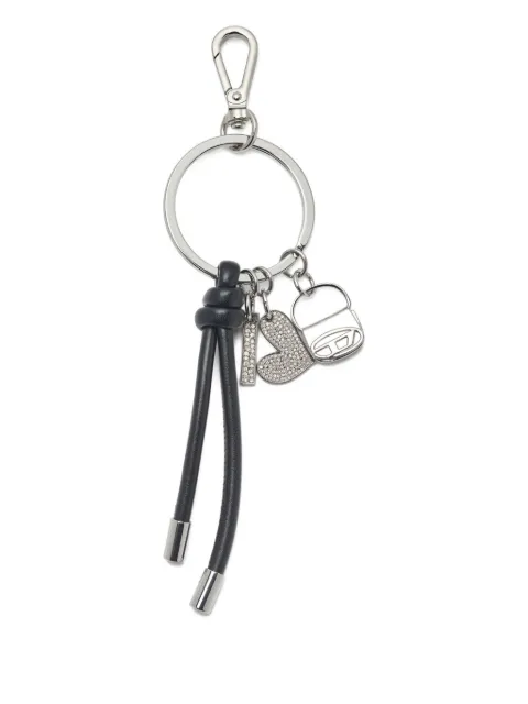Diesel heart charms keyring Silver X10804P9136
