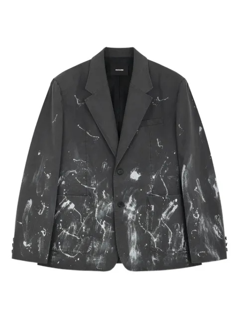 We11done paint-splatter blazer Grey WDJK325040MGY