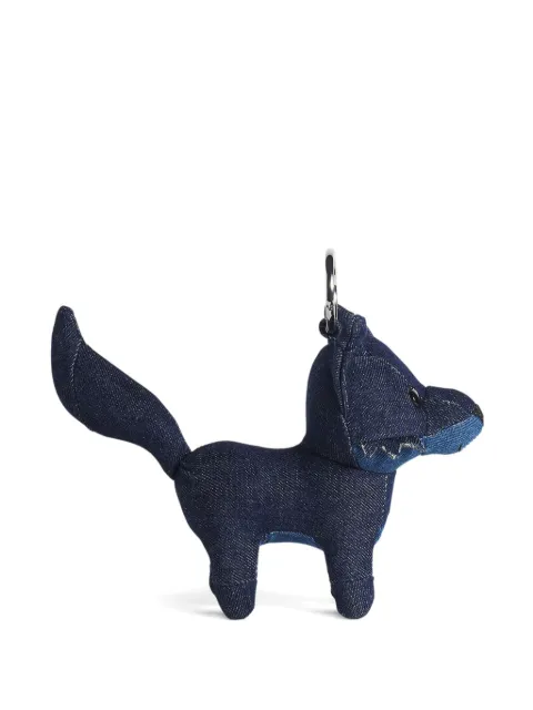 Maison Kitsuné Fox denim bag charm Black PW06902WD4020P470