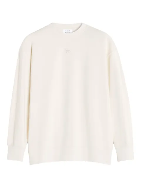 Maison Kitsuné Baby Fox-appliqué sweatshirt Neutrals OW00301KM03410306