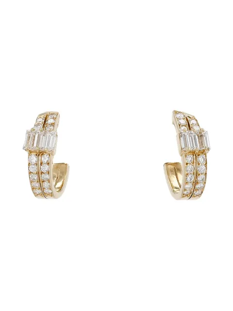 Van Cleef & Arpels Pre-Owned 1990s yellow gold diamond earrings Gold 422693