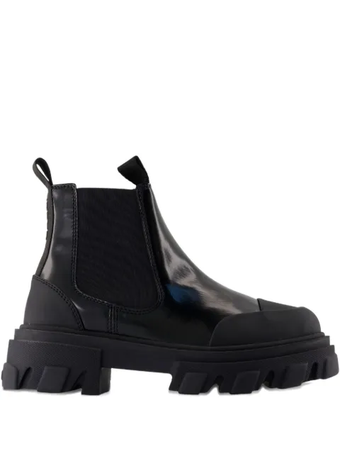 GANNI leather chelsea boots Black S3242