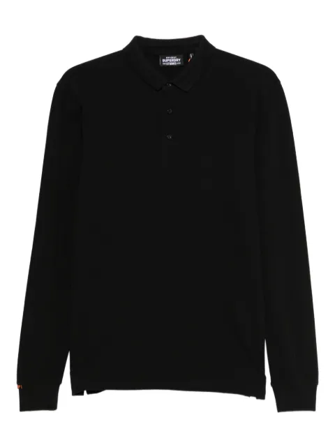 Superdry long-sleeve polo shirt Black M1110380A