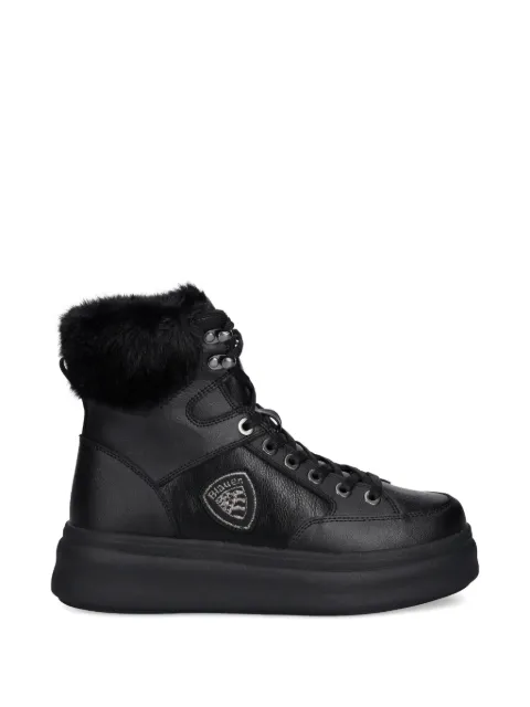 Blauer Emery01 faux-fur lace-up boots Black F5EMERY01