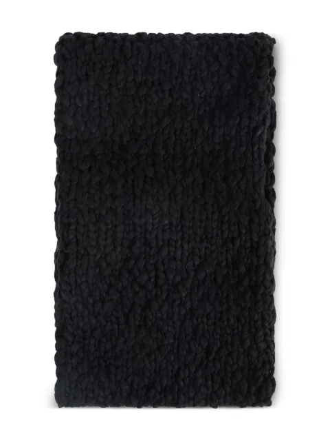 Yohji Yamamoto hand-woven knit snood Black FLL81169