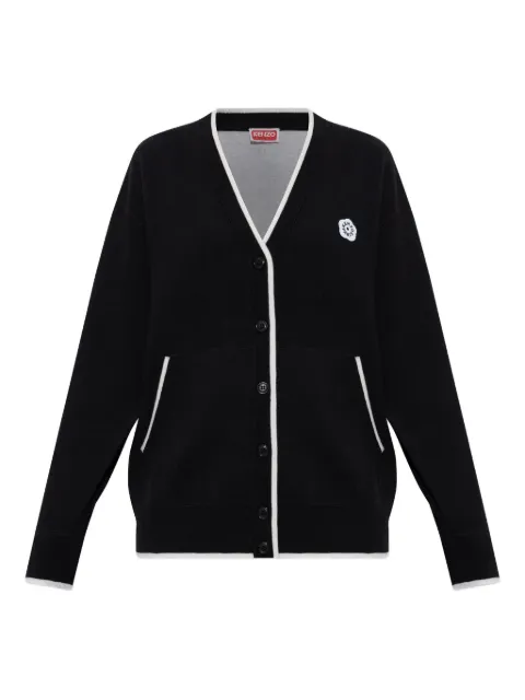 Kenzo appliqué trimmed cardigan Black FF62CA7103LF