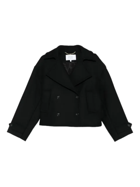 Maison Kitsuné cropped peacoat Black PW02219WM2030