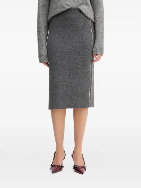 SIMONA CORSELLINI embellished midi skirt Grey A25CPGOE0101