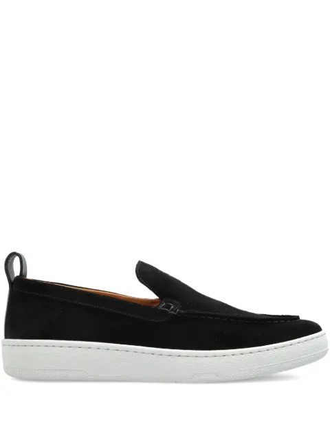 Lanvin topstitched pull-tab sneakers Black FMCSDL07SUEDP25