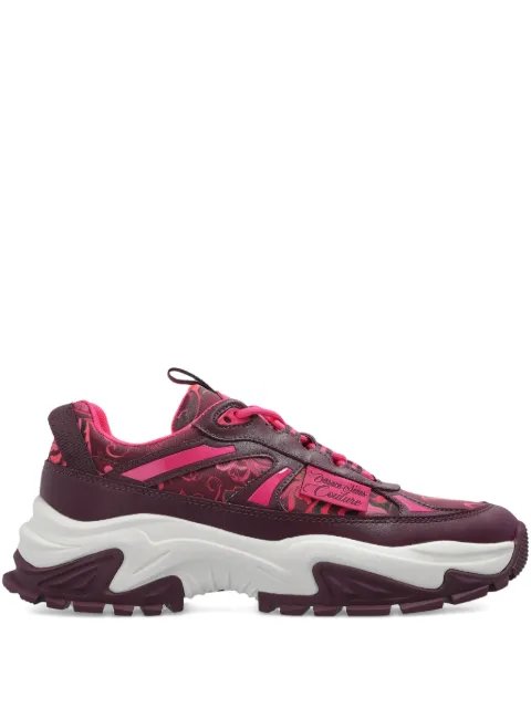 Versace Jeans Couture floral-print lace-up sneakers Purple 79VA3SVGZSC83