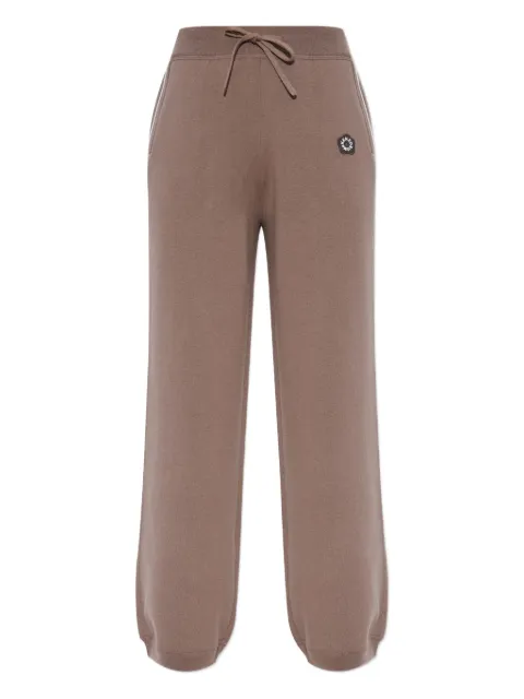 Kenzo drawstring logo-patch trousers Pink FF62PA6003LF