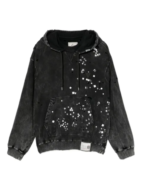 Maison MIHARA YASUHIRO stud-embellished hoodie Black A15HD561