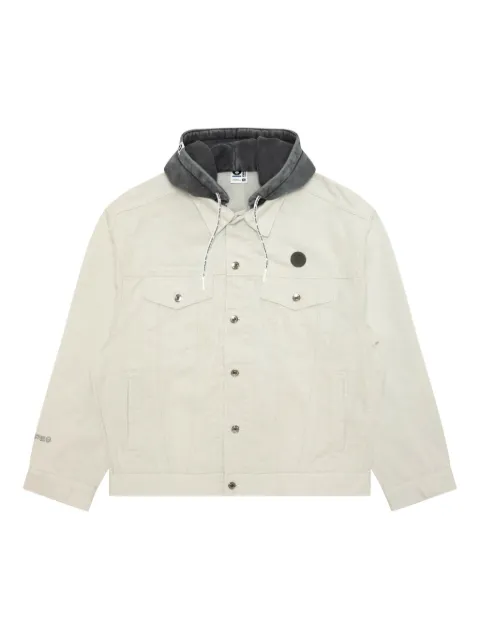 AAPE BY *A BATHING APE® buttoned-front hooded jacket Neutrals ALJ7730XXP