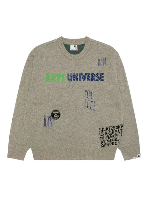 AAPE BY *A BATHING APE® crew-neck sweater Grey AKND301XXP