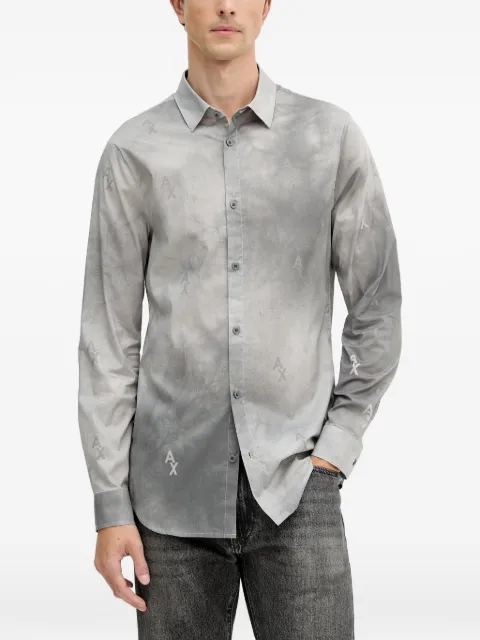 Armani Exchange long-sleeve button-fastening shirt Grey XM001956AF13184