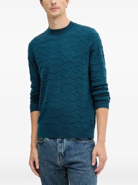 Armani Exchange long-sleeve crew neck sweater Blue XM001560AF11982