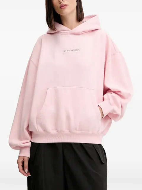 P.E Nation logo-print hood hoodie Pink 253H096