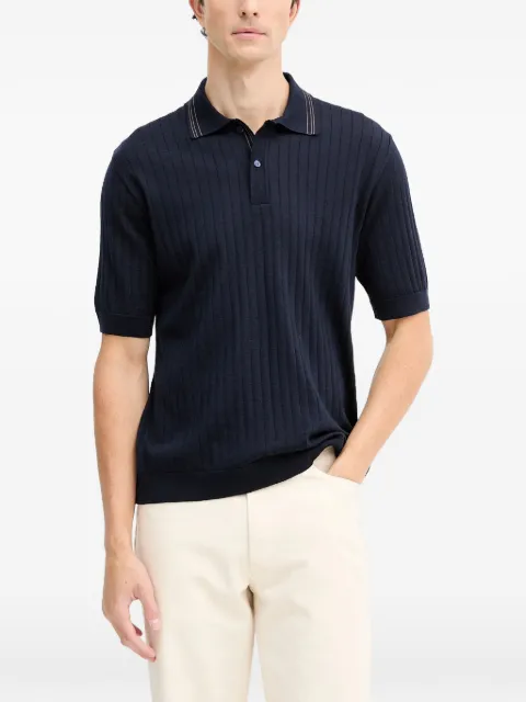 Paul & Shark ribbed collared polo shirt Blue 15311114