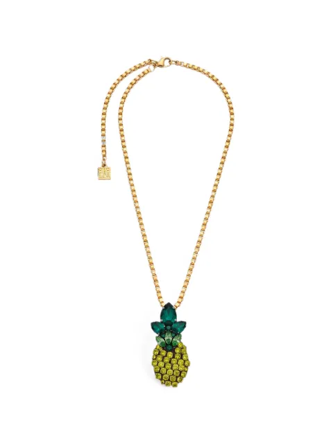 Stella Jean pineapple-pendant crystal-embellished necklace Gold J5720STESTEUNICA