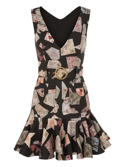 ZIMMERMANN Dream Flip belted ruffled mini dress Black 5334DF253