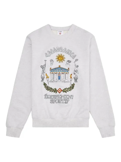 Casablanca Le Temple du Sport embroidered sweatshirt White MPS25JTP293