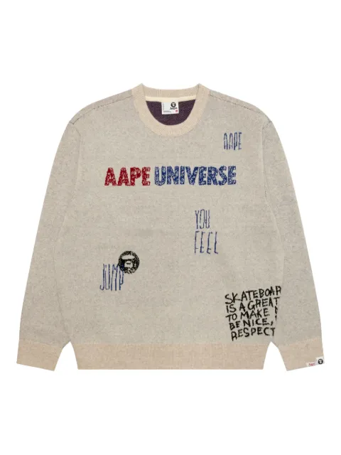 AAPE BY *A BATHING APE® crew-neck sweater Neutrals AKND301XXP