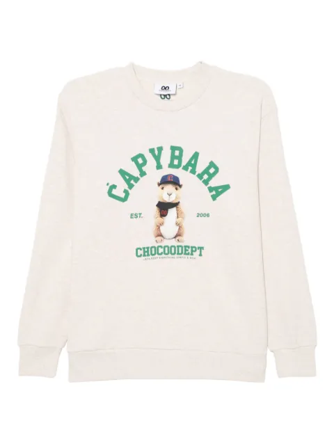 CHOCOOLATE graphic-print sweatshirt Neutrals B1XSWW00557X