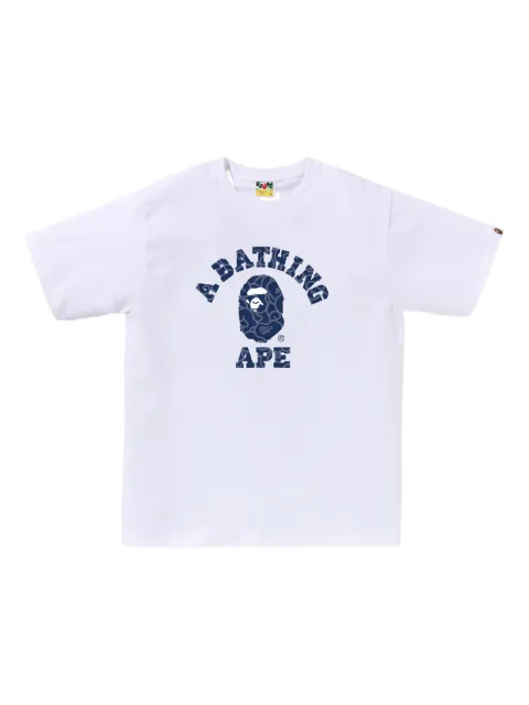 A BATHING APE® logo-print T-shirt White 001TEL801044M