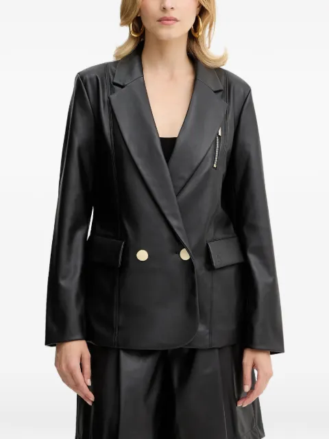 Armani Exchange zip detail double-breasted jacket Black XW001280AF16106