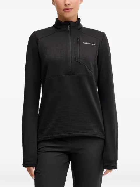Peak Performance half-zip moc-neck sweatshirt Black G79811