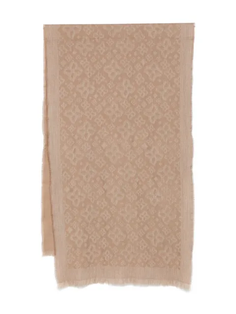 Tagliatore patterned fringed scarf Brown SCIARPA55NTI2501727