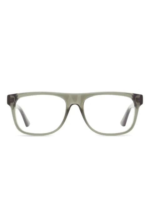 Gucci Eyewear rectangular-frame logo glasses Grey 30012912003