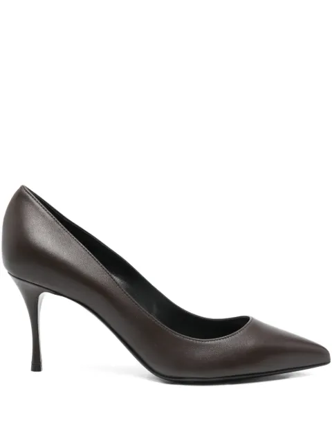 Sergio Rossi pointed-toe leather pumps Brown A43841MMVN132403110