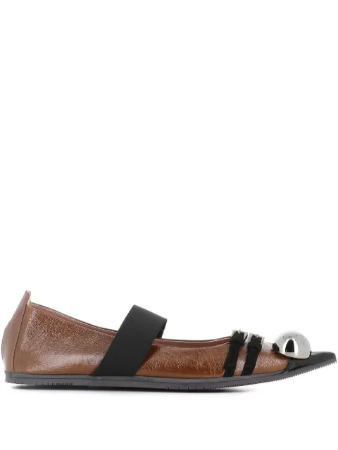 Dove Nuotano Gli Squali elasticated-strap ballet flats Brown 5580