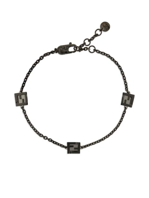 FENDI square-charm chain bracelet Black 7AK007B08