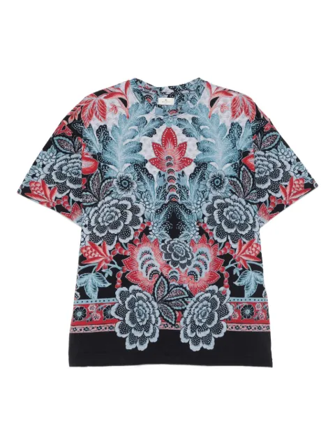 ETRO floral-print T-shirt Blue MRMA0022AK949