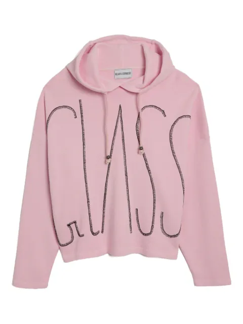 Glass Cypress embroidered global hoodie Pink 6072512023