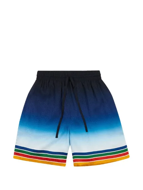 Casablanca Studio de Musique silk track shorts Black MF23TR01212