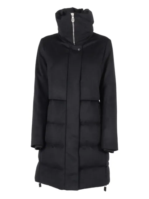 Duno Silveria funnel-neck coat Black SILVERIA