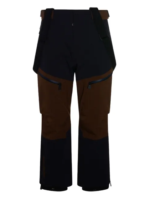 Moncler Grenoble zip-up suspender pants Brown K20972G00009M7200