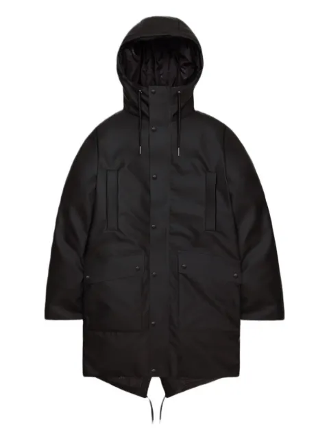 Rains Nome hooded parka coat Black 21460