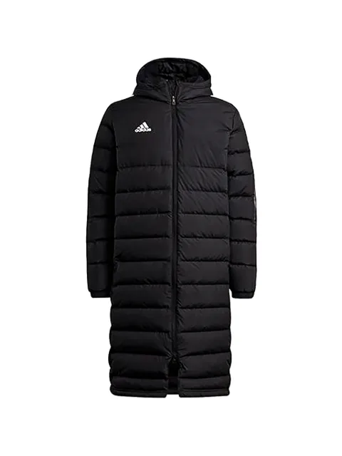 adidas logo-detail padded coat Black GM5245